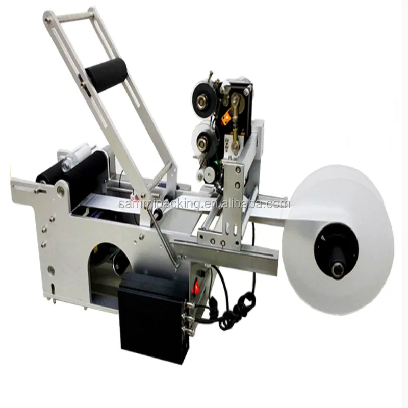 Semi automatic Round Bottle Labeling Machine with date coder