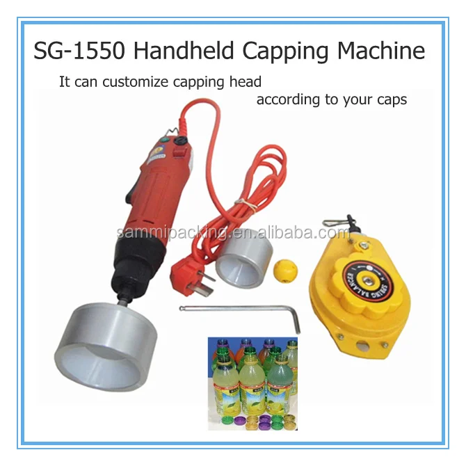 Hand held electric capping machine