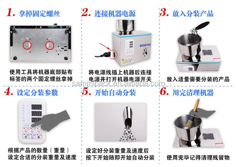 Coffee bean powder Weighing and Filling Machine